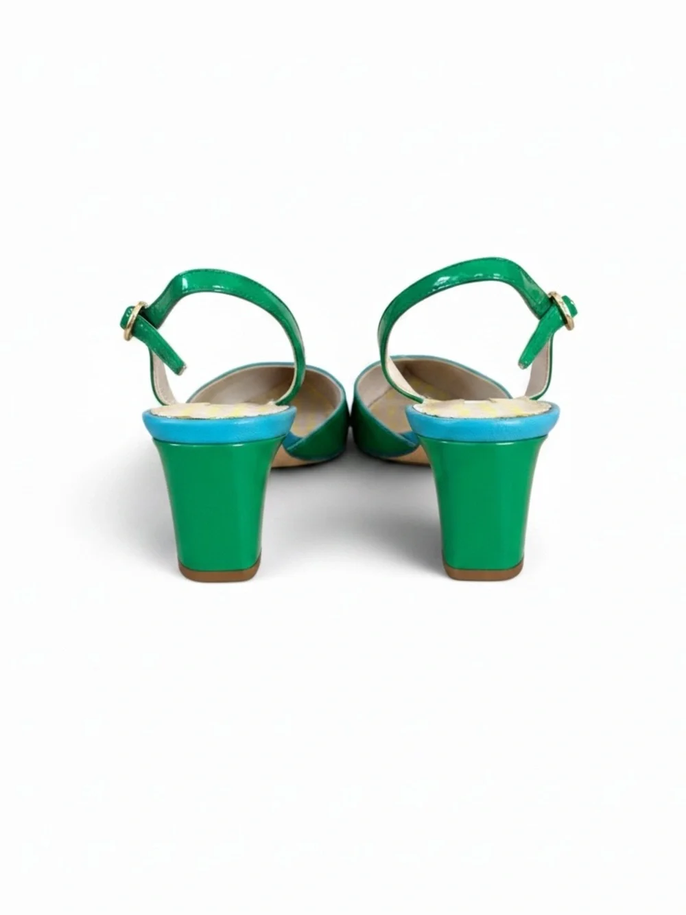 NWOT Boden Emerald Patent Slingback Mid-Heels
